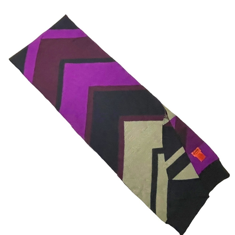 🟣 Missoni x‎ Target Wool Blend Zigzag Scarf 🧣 Bold Geometric Knit OS